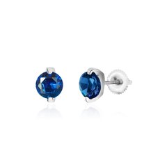 Срібні сережки "Melica", Синій, Синій