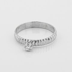 Золотое кольцо с бриллиантом 111087-2dia, уточнюйте, Діамант: 1 круг, чистота 4, цвет 3, 0,10 карат