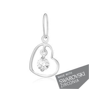 Фото Срібний підвіс з цирконієм SWAROVSKI ZIRCONIA П2С / 002