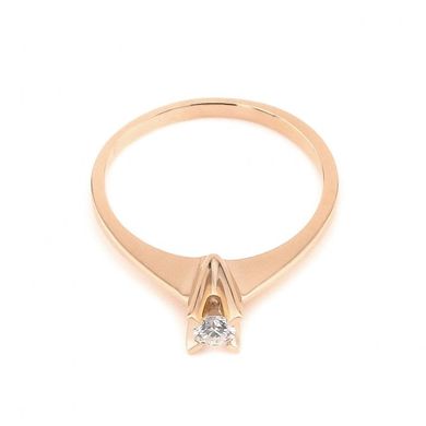 Золотое кольцо с бриллиантом YZ6369, 15