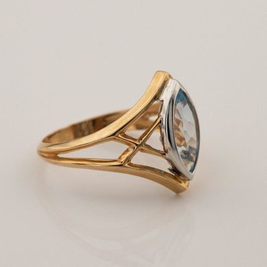 Золотое кольцо с топазом 111017top, 18,5 размер, уточнюйте