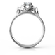 Золота каблучка з діамантом "Adalie", уточнюйте, 1Кр57-0,18-2/1, Білий