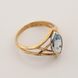 Золотое кольцо с топазом 111017top, 18,5 размер, уточнюйте