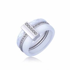 Серебряное кольцо с1105б, уточнюйте, Белый