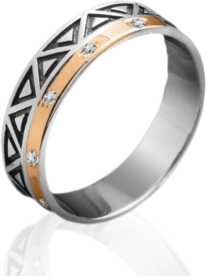 Серебряное женское кольцо "Geometry", уточнюйте, Белый