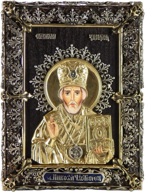 Фото Ікона лита настільна Святий Миколай Чудотворець (Угодник)