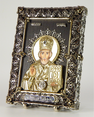 Фото Ікона лита настільна Святий Миколай Чудотворець (Угодник)