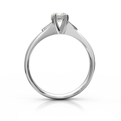 Золотое кольцо с бриллиантом "Sigourney", уточнюйте, 1Кр57-0.22-4/4, Белый