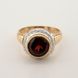 Золотое кольцо с гранатом и фианитами 11178gr, 19,5 размер, уточнюйте