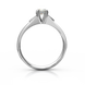 Золотое кольцо с бриллиантом "Sigourney", уточнюйте, 1Кр57-0.22-4/4, Белый