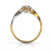 Золота каблучка з діамантами "Aurora", 17, 2.51, Білий