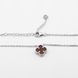 Зображення Срібне кольє Клевер з ім. сердоліку 3401104 Діамант, 45 размер